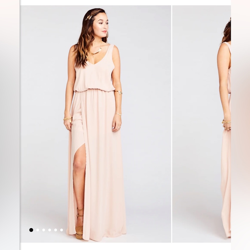 Show me your Mumu Kendall Maxi dress in Dusty Blush Crisp